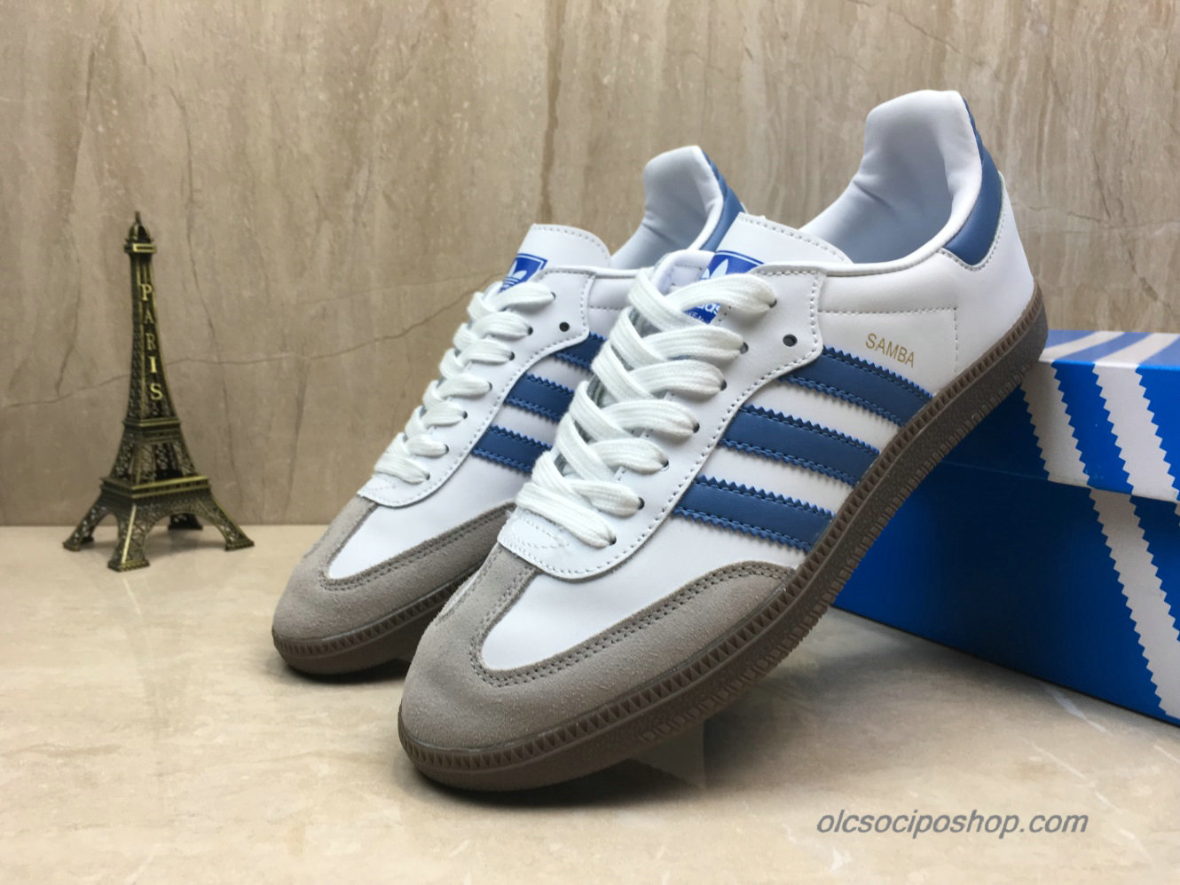 Adidas Samba OG Fehér/Kék/Szürke Cipők (B44629)