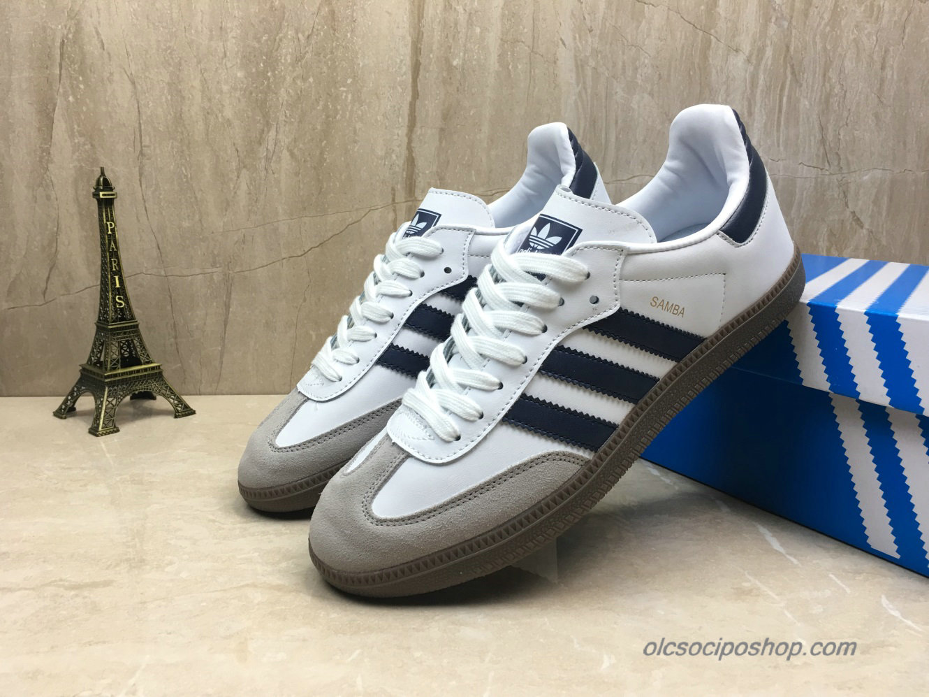 Adidas Samba OG Fehér/Sötétkék/Szürke Cipők (B75681)