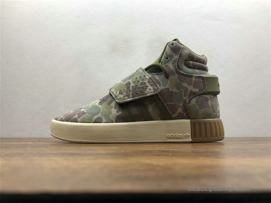 Adidas Tubular Invader Strap Zöld Álcázás Cipők (B88393)