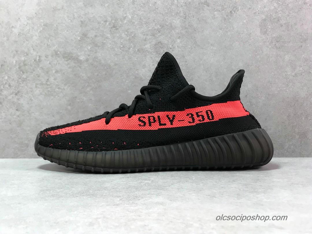 Adidas Yeezy 350 V2 Boost Fekete/Piros Cipők (BY9612)