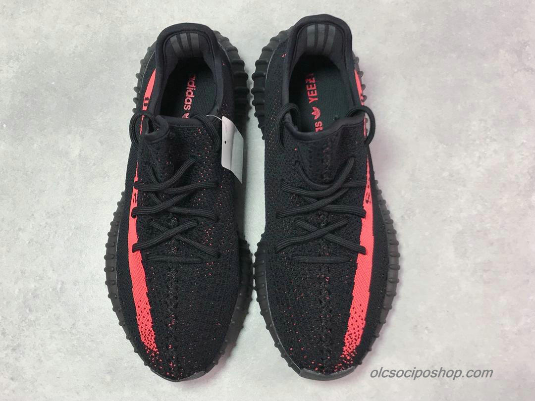Adidas Yeezy 350 V2 Boost Fekete/Piros Cipők (BY9612)