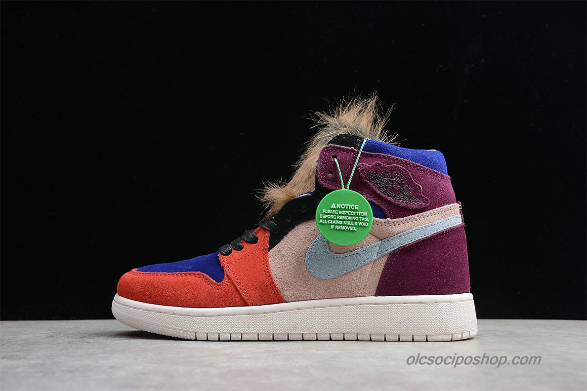 Air Jordan 1 Court Lux High OG Aleali May Piros/Kék/Bordeaux Cipők (BV2613-600)