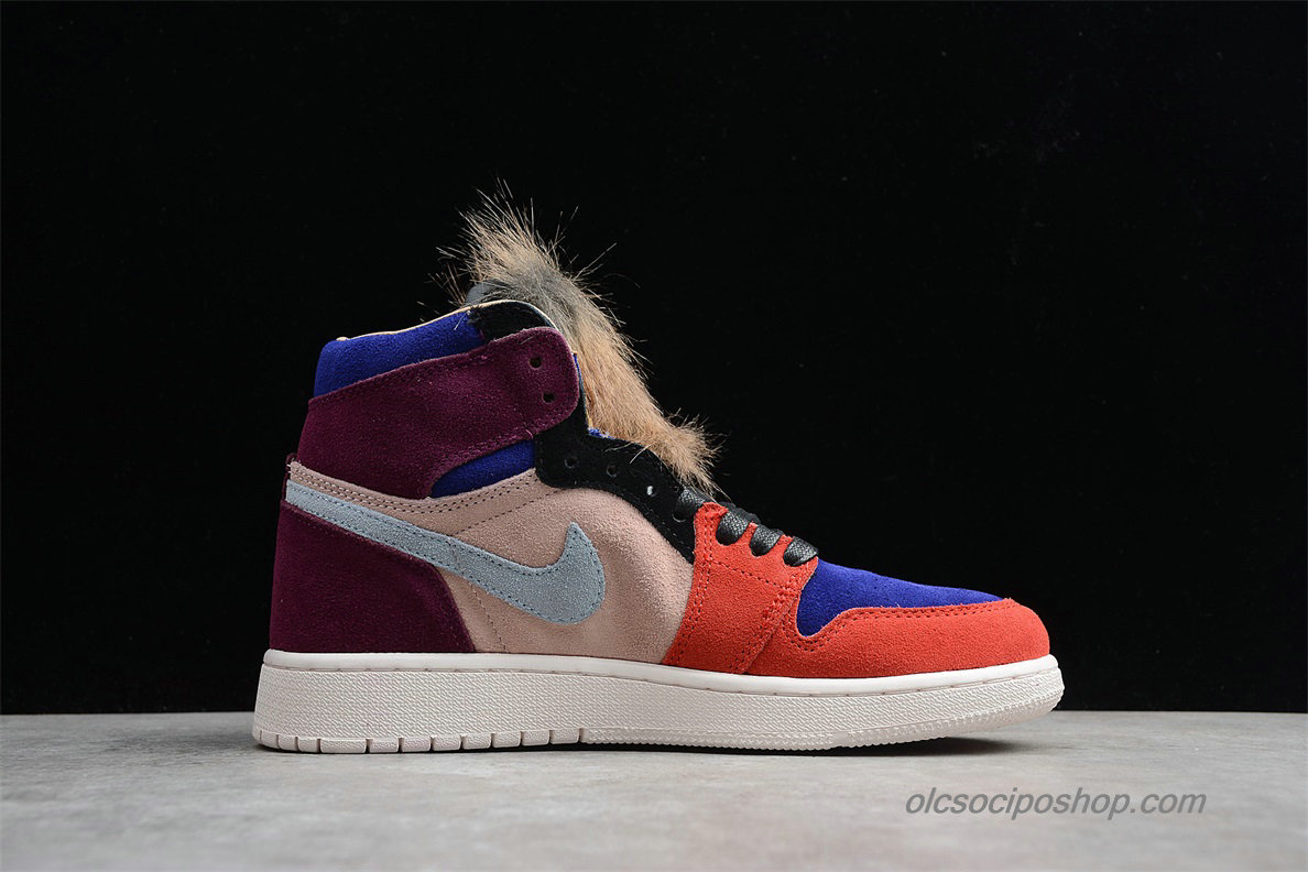 Air Jordan 1 Court Lux High OG Aleali May Piros/Kék/Bordeaux Cipők (BV2613-600)