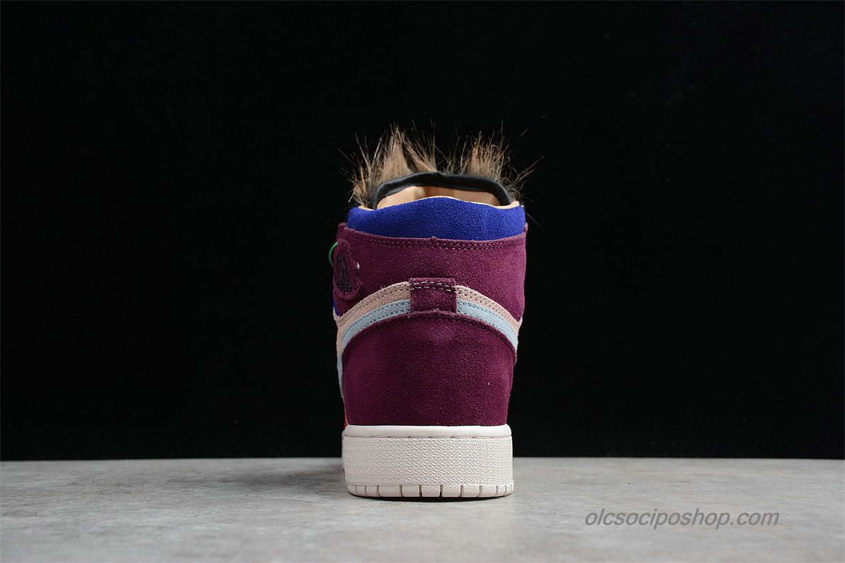 Air Jordan 1 Court Lux High OG Aleali May Piros/Kék/Bordeaux Cipők (BV2613-600)