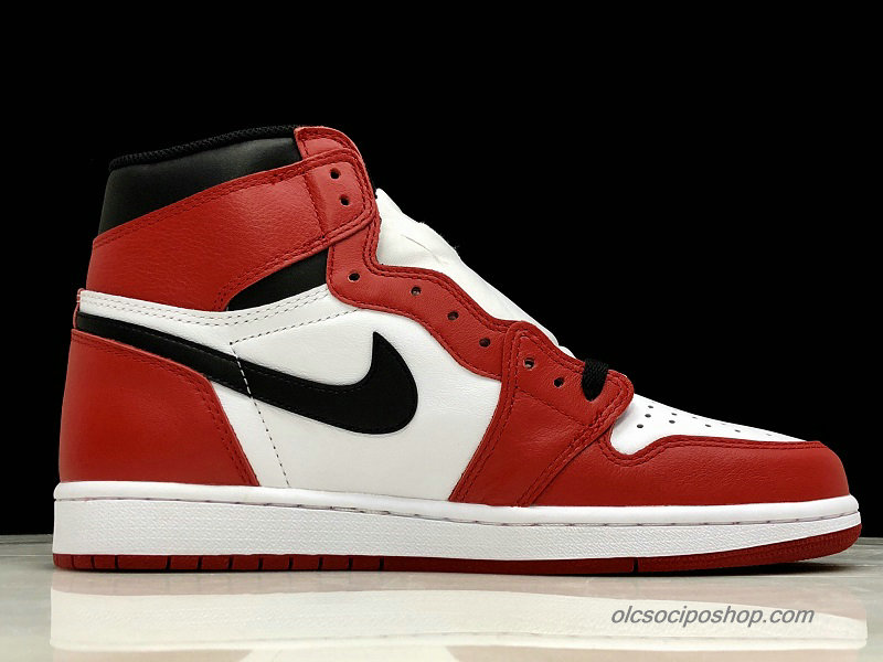 Férfi Air Jordan 1 Retro High OG Chicago AJ1 Piros/Fehér/Fekete Cipők (555088-101)