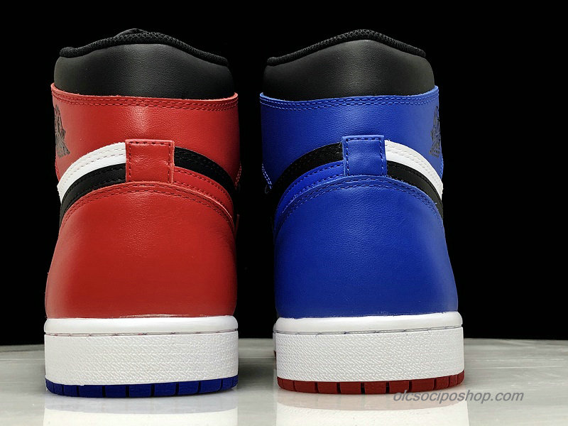 Férfi Air Jordan 1 Retro High OG AJ1 Fekete/Kék/Piros/Fehér Cipők (555088-026)