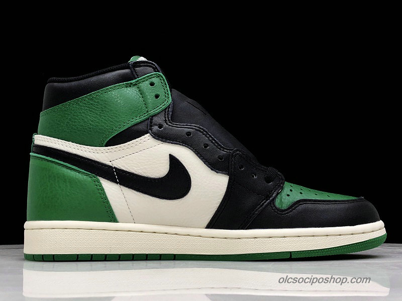 Férfi Air Jordan 1 Retro High OG AJ1 Zöld/Fekete/Fehér Cipők (555088-302)