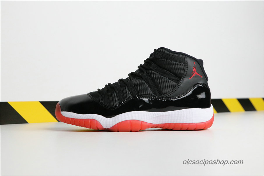 Női Air Jordan 11 Retro Bred AJ11 Fekete/Piros/Fehér Cipők (378037-010)