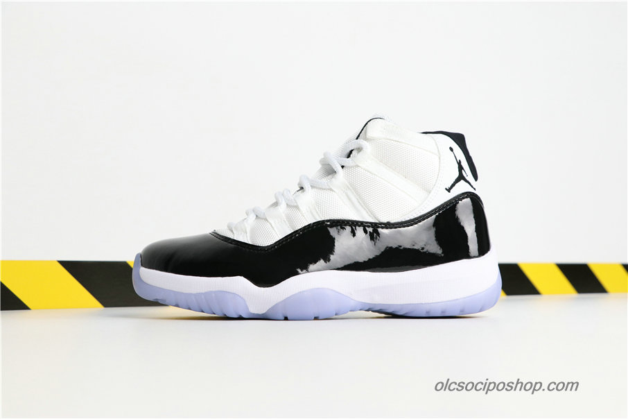 Férfi Air Jordan 11 Retro Concord AJ11 Fekete/Fehér Cipők (378037-100)