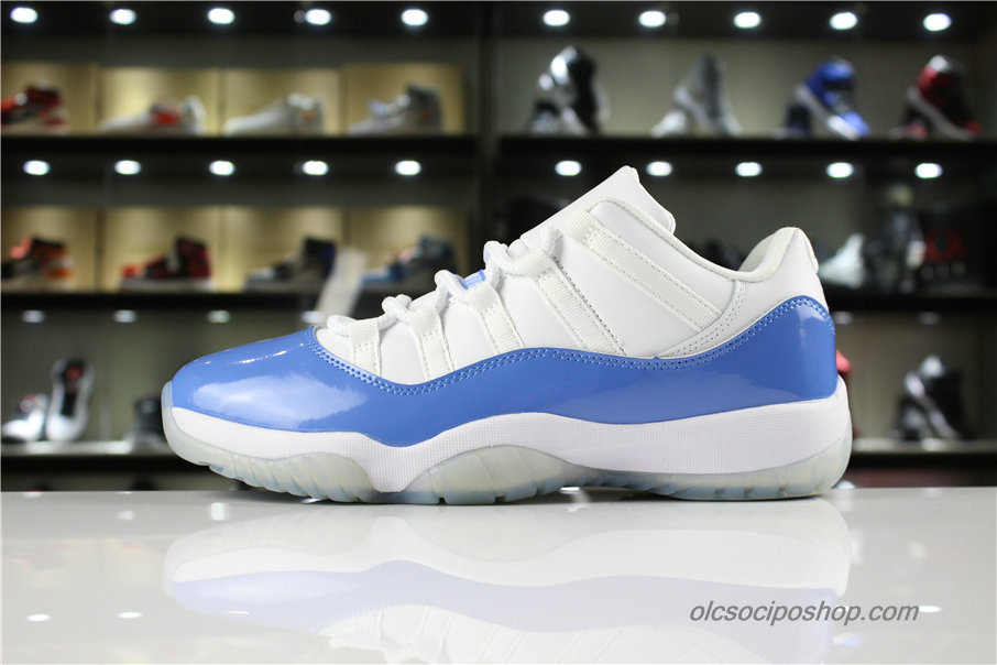 Férfi Air Jordan 11 Retro Low Columbia AJ11 Fehér/Világoskék Cipők (528895-106)