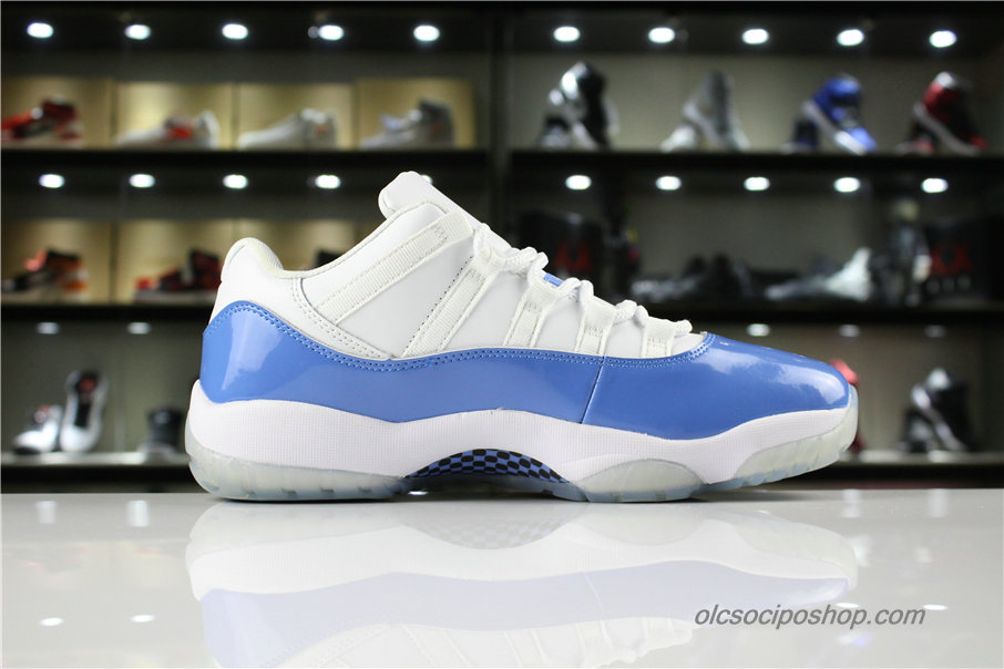 Férfi Air Jordan 11 Retro Low Columbia AJ11 Fehér/Világoskék Cipők (528895-106)