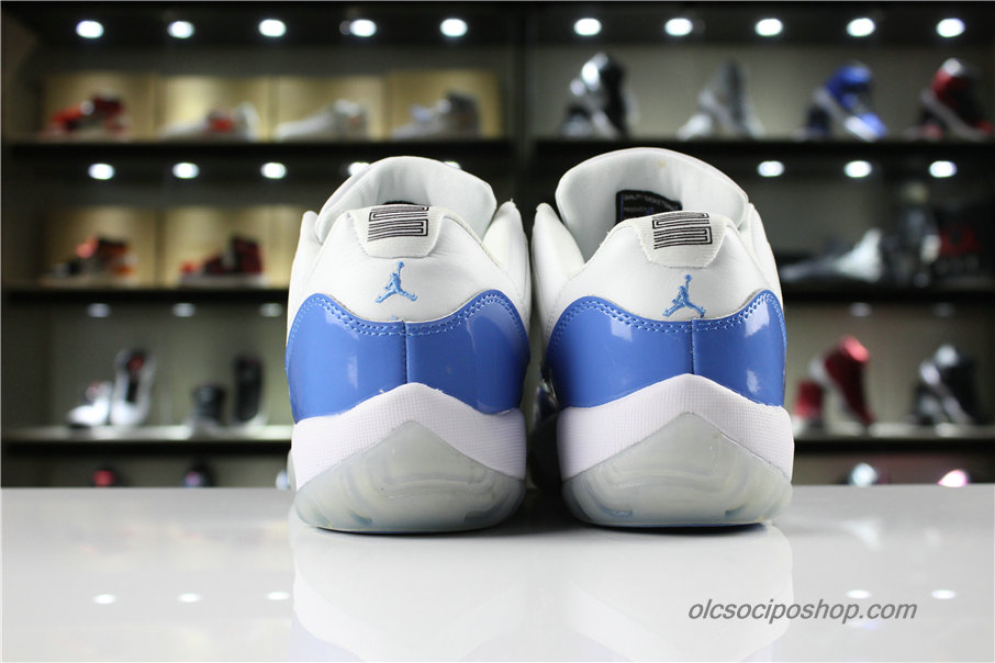 Férfi Air Jordan 11 Retro Low Columbia AJ11 Fehér/Világoskék Cipők (528895-106)