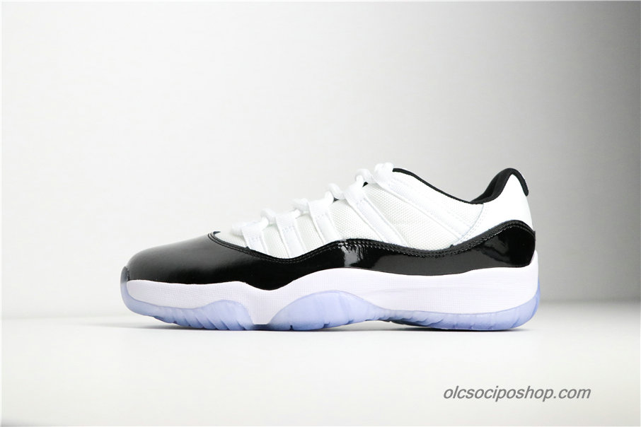 Férfi Air Jordan 11 Retro Low Concord AJ11 Fehér/Fekete Cipők (528895-153)