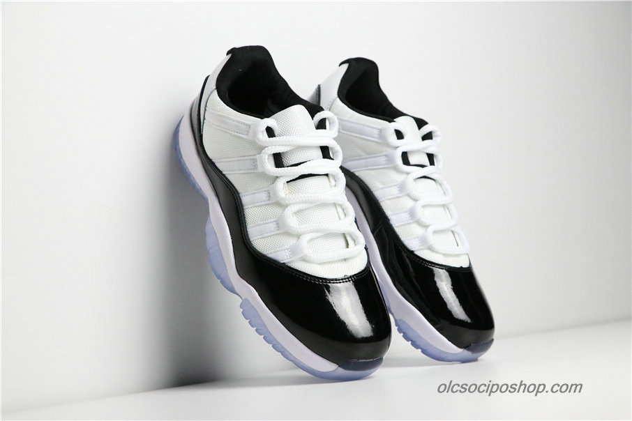 Férfi Air Jordan 11 Retro Low Concord AJ11 Fehér/Fekete Cipők (528895-153)