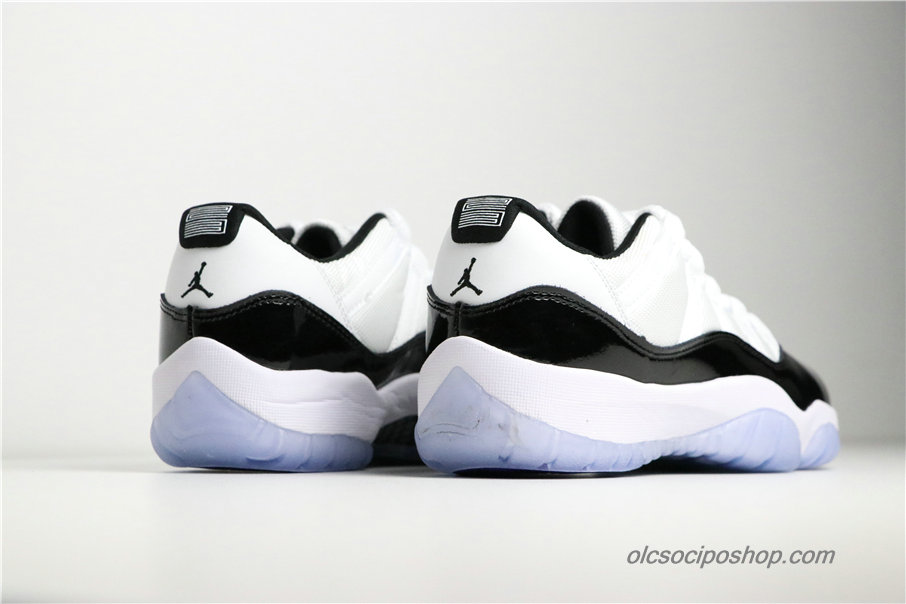 Férfi Air Jordan 11 Retro Low Concord AJ11 Fehér/Fekete Cipők (528895-153)