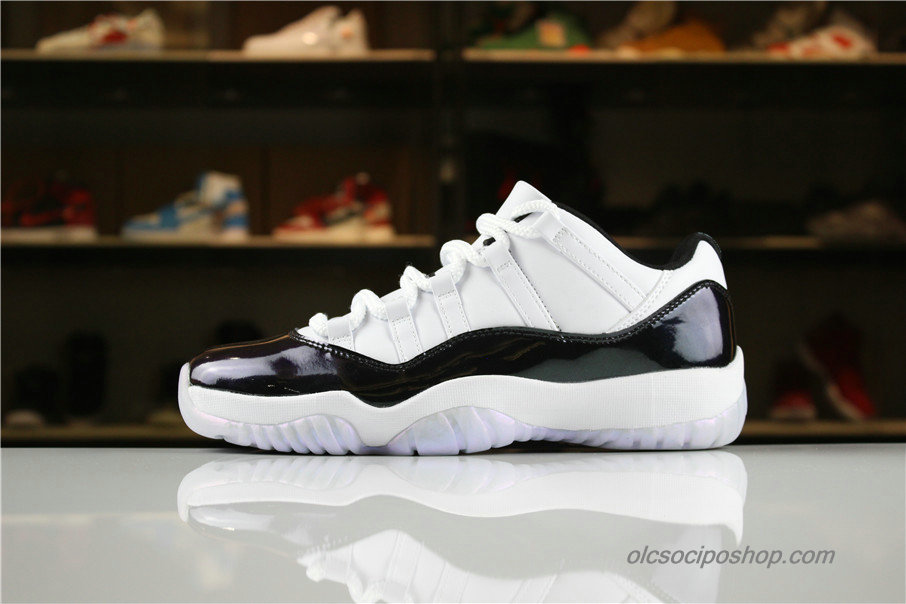 Férfi Air Jordan 11 Retro Low Easter AJ11 Fehér/Fekete Cipők (528895-145)