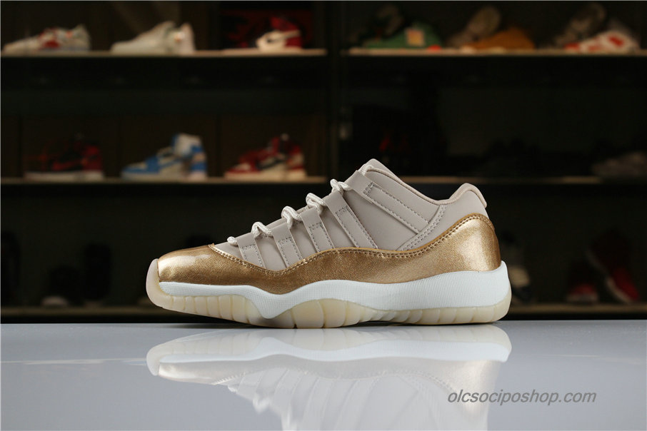 Női Air Jordan 11 Retro Low GS AJ11 Khaki/Arany Cipők (AH7860-105)