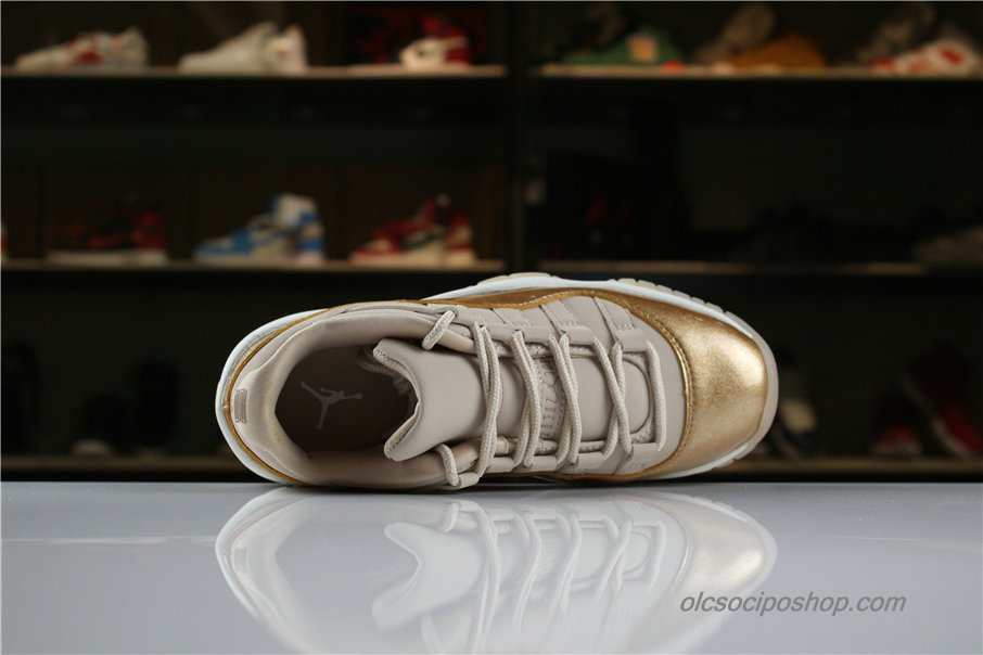Női Air Jordan 11 Retro Low GS AJ11 Khaki/Arany Cipők (AH7860-105)