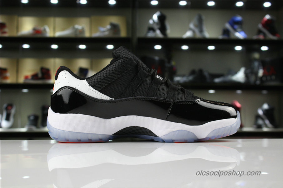 Férfi Air Jordan 11 Retro Low Infrared 23 AJ11 Fekete/Fehér Cipők (528895-023)