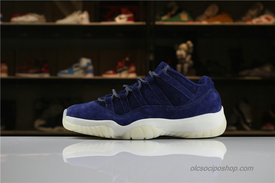 Férfi Air Jordan 11 Retro Low RE2PECT Suede AJ11 Sötétkék/Fehér Cipők (AV2187-441)