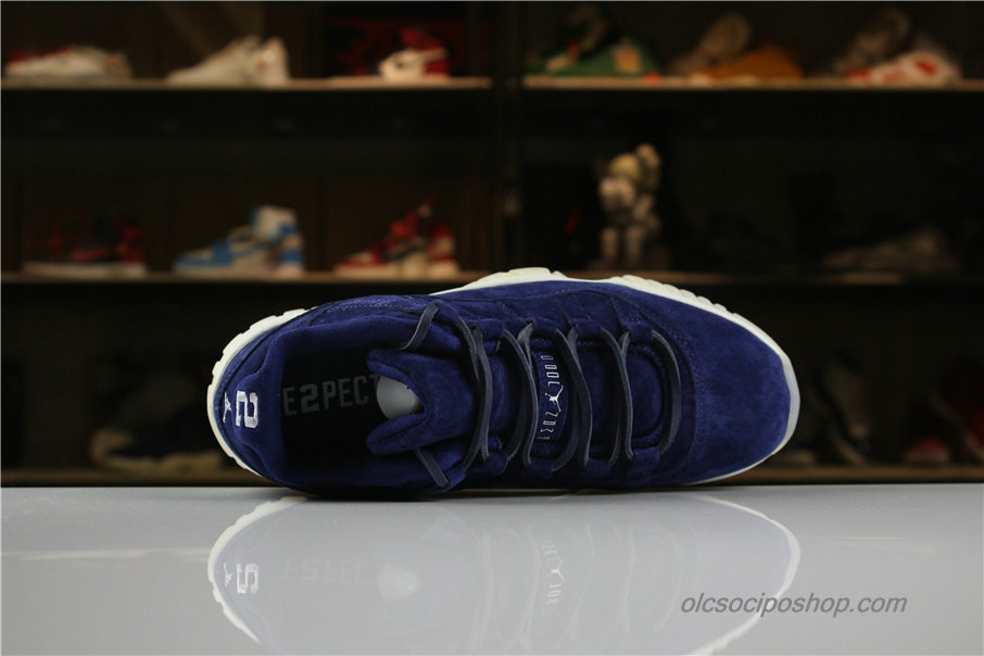 Férfi Air Jordan 11 Retro Low RE2PECT Suede AJ11 Sötétkék/Fehér Cipők (AV2187-441)