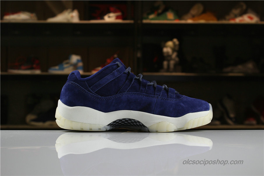 Férfi Air Jordan 11 Retro Low RE2PECT Suede AJ11 Sötétkék/Fehér Cipők (AV2187-441)