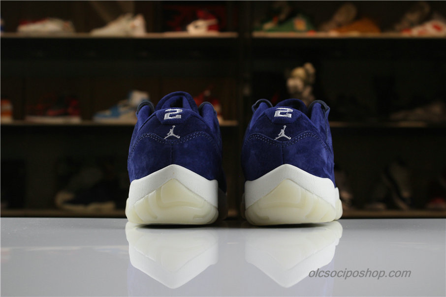 Férfi Air Jordan 11 Retro Low RE2PECT Suede AJ11 Sötétkék/Fehér Cipők (AV2187-441)