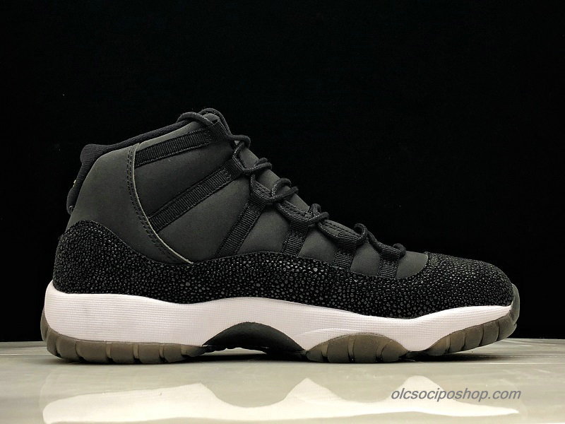 Férfi Air Jordan 11 Retro PREM HC Fekete/Arany/Fehér Cipők (852625-030)