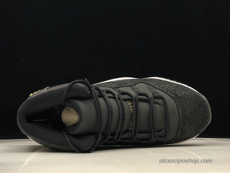 Férfi Air Jordan 11 Retro PREM HC Fekete/Arany/Fehér Cipők (852625-030)