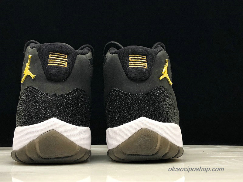 Férfi Air Jordan 11 Retro PREM HC Fekete/Arany/Fehér Cipők (852625-030)