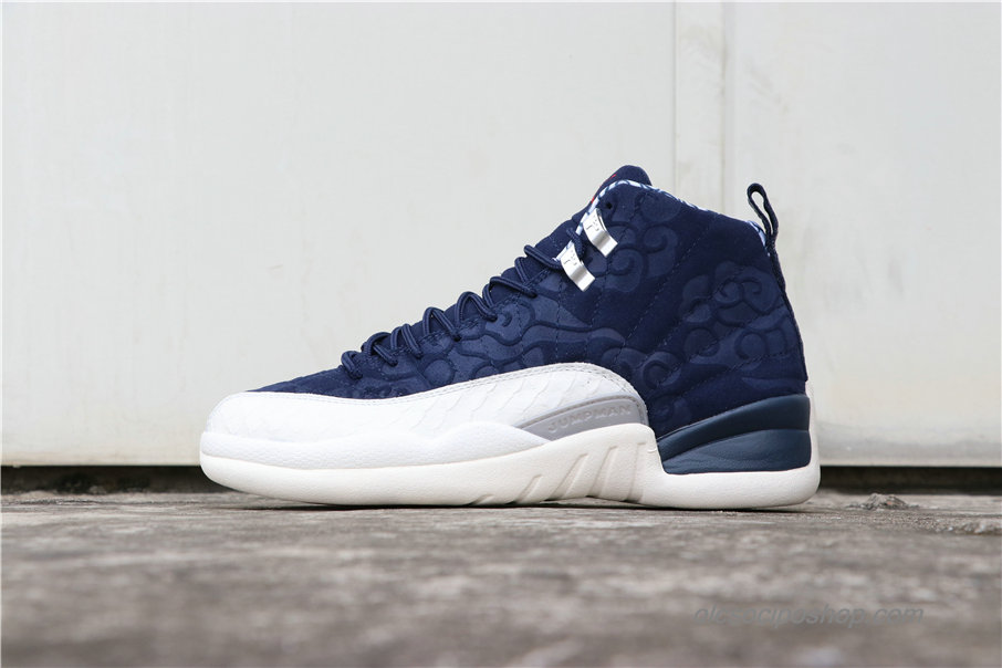 Férfi Air Jordan 12 Retro International Flight Sötétkék/Fehér Cipők (BV8016-445)