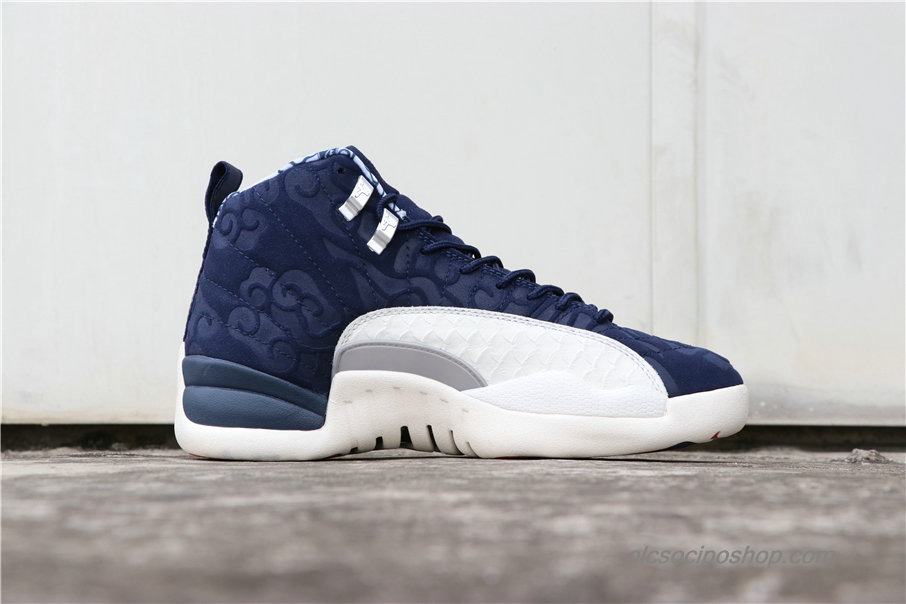 Férfi Air Jordan 12 Retro International Flight Sötétkék/Fehér Cipők (BV8016-445)
