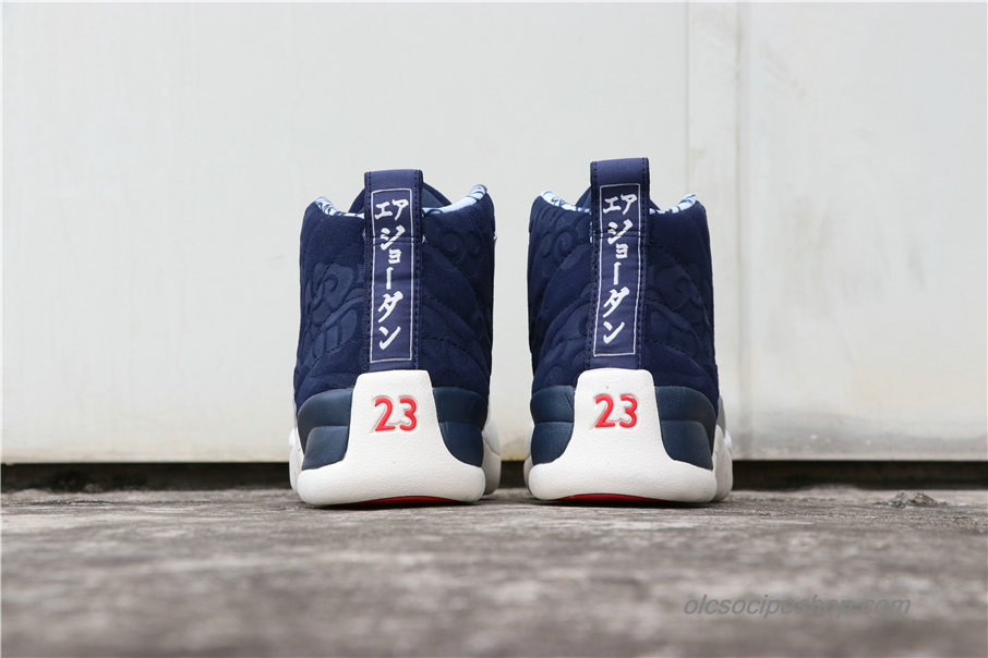 Férfi Air Jordan 12 Retro International Flight Sötétkék/Fehér Cipők (BV8016-445)