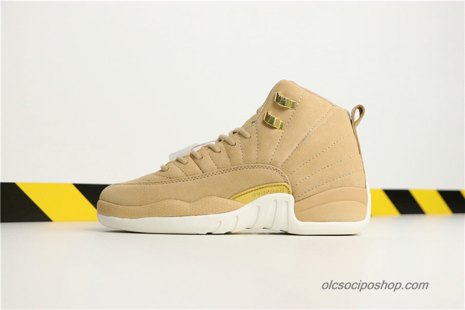 Női Air Jordan 12 Retro Vachetta Tan AJ12 Khaki Cipők (AO6068-203)