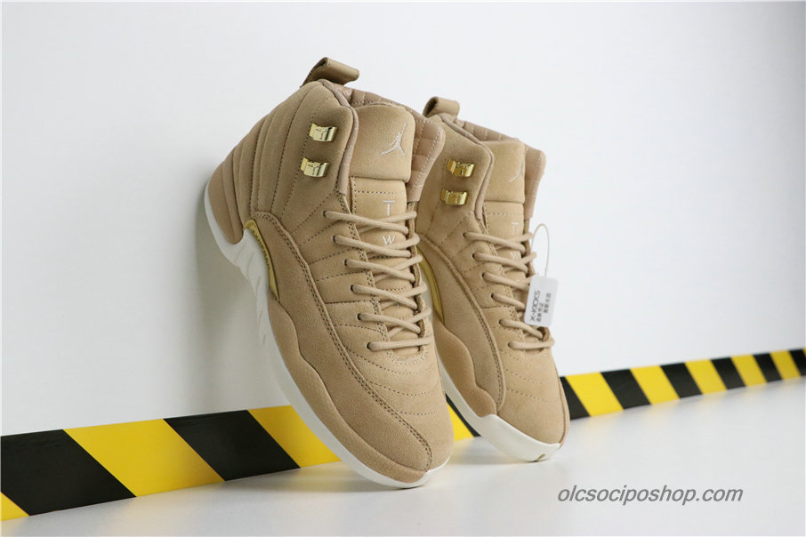 Női Air Jordan 12 Retro Vachetta Tan AJ12 Khaki Cipők (AO6068-203)