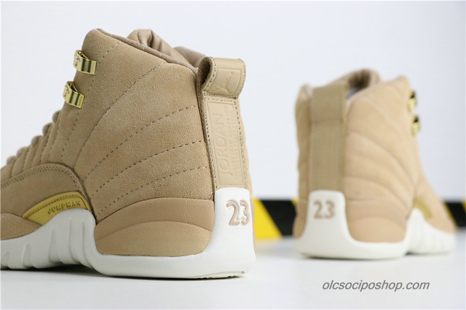 Női Air Jordan 12 Retro Vachetta Tan AJ12 Khaki Cipők (AO6068-203)