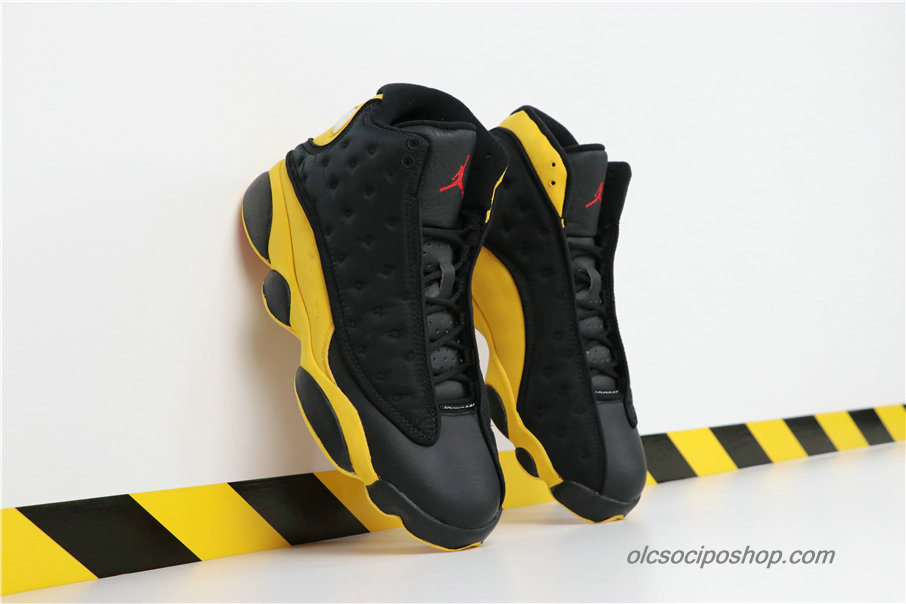 Férfi Air Jordan 13 Melo Class of 2002 AJ13 Fekete/Sárga Cipők (414571-035)