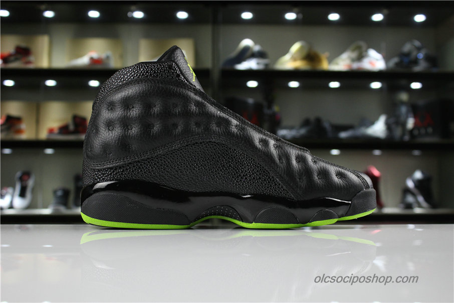 Férfi Air Jordan 13 Retro Altitude AJ13 Fekete/Zöld Cipők (414571-042)