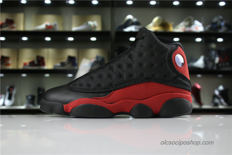 Férfi Air Jordan 13 Retro AJ13 Fekete/Piros Cipők (414571-007)