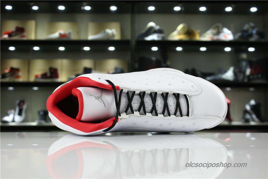 Férfi Air Jordan 13 Retro History of Flight AJ13 Fehér/Piros Cipők (414571-103)