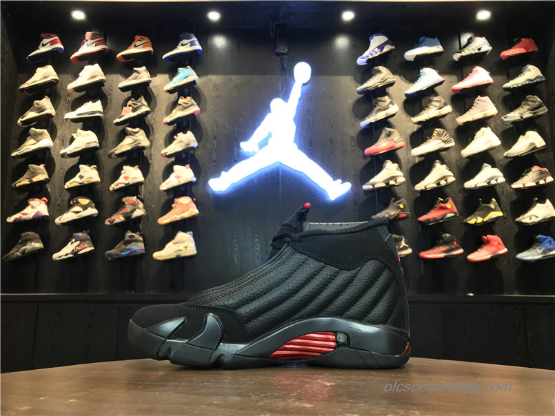 Férfi Air Jordan 14 Retro Bred AJ14 Fekete/Piros Cipők (311832-010)