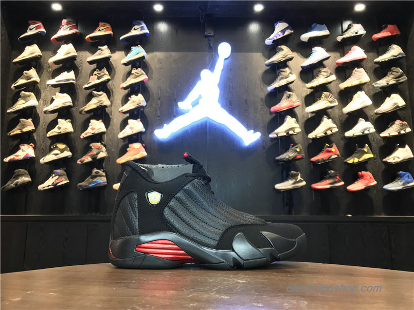 Férfi Air Jordan 14 Retro Bred AJ14 Fekete/Piros Cipők (311832-010)