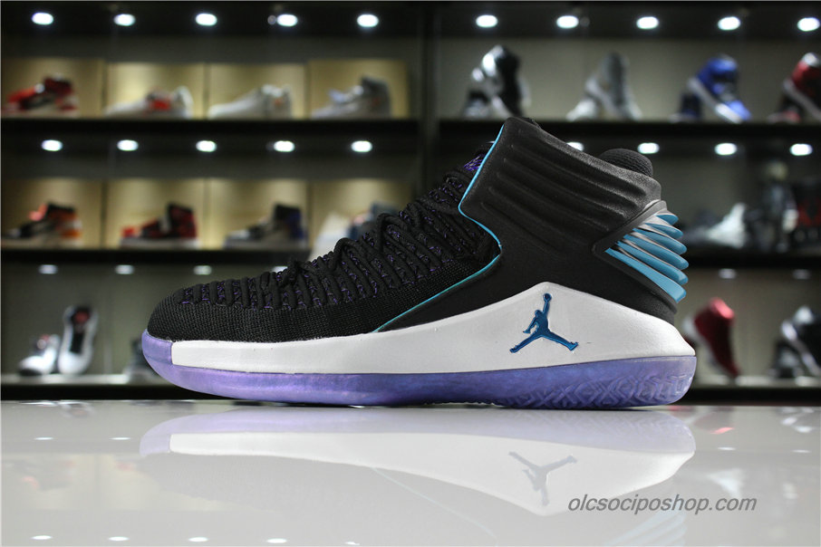 Férfi Air Jordan 32 Board Room AJ32 Fekete/Lila/Fehér/Kék Cipők (AA1253-016)