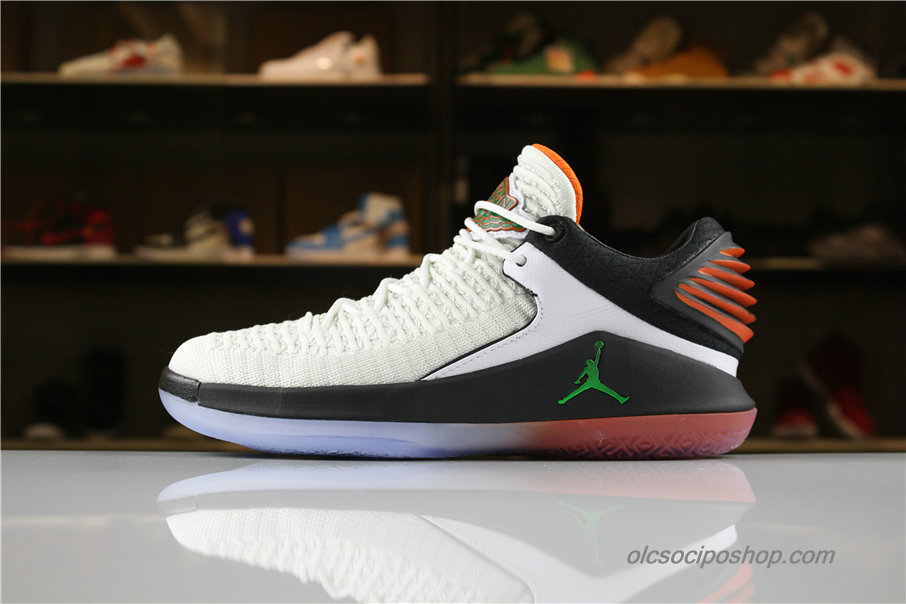 Férfi Air Jordan 32 Low PF Like Mike Fehér/Fekete/Narancs Cipők (AH3347-100)