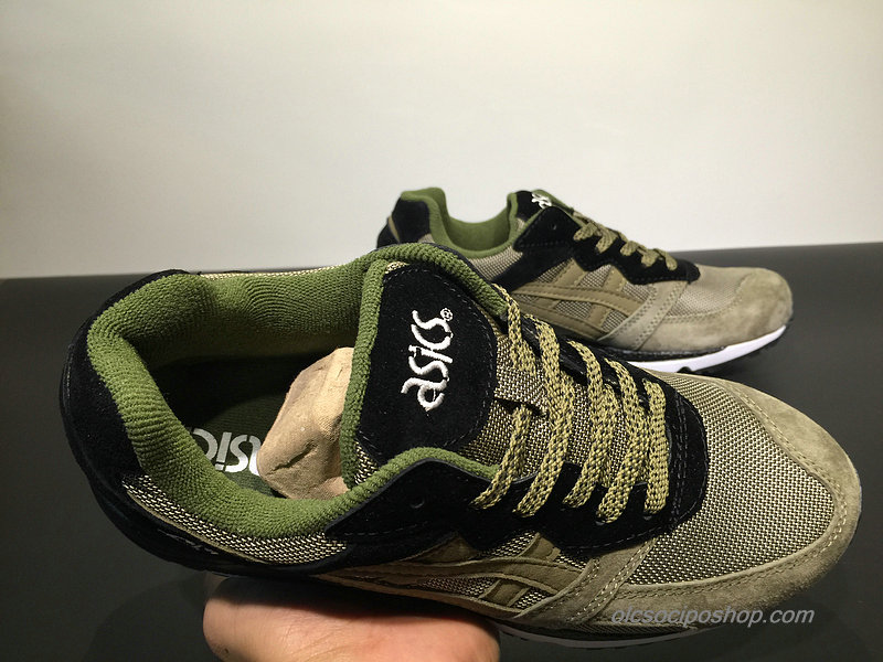 Férfi Asics Tiger Gel-Lique Olajbogyó/Fekete/Fehér Cipők