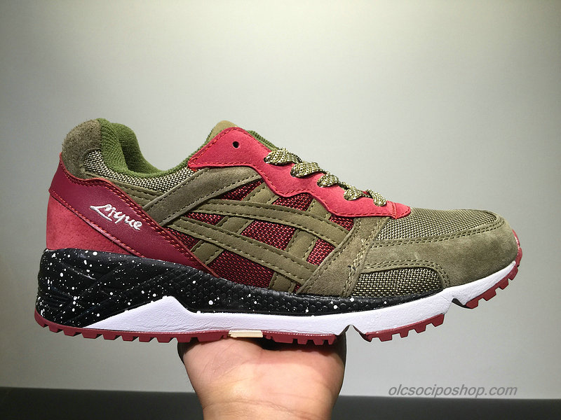 Férfi Asics Tiger Gel-Lique Olajbogyó/Piros/Fekete Cipők