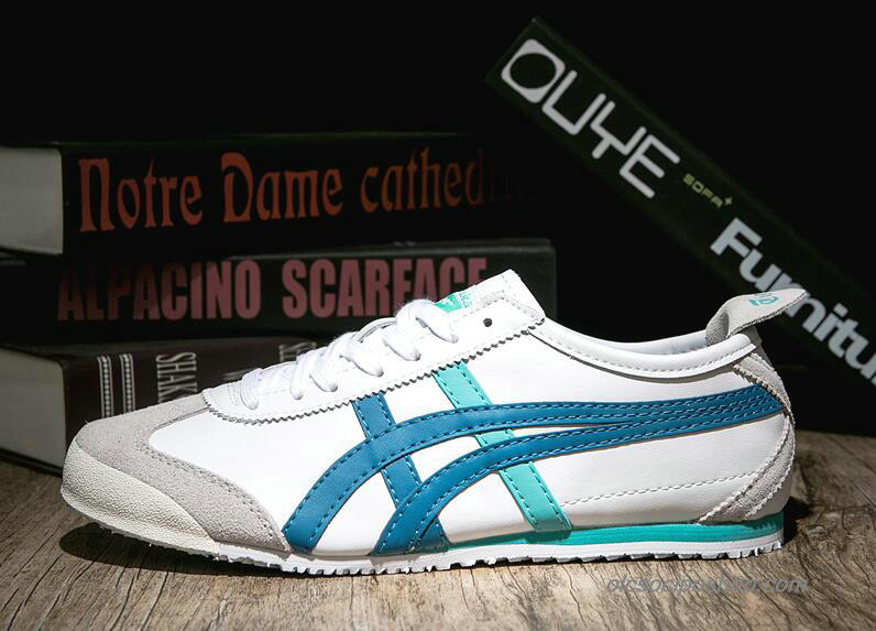 Asics Tiger Mexico 66 Fehér/Kék/Zöld Cipők (THL7C2-0156)