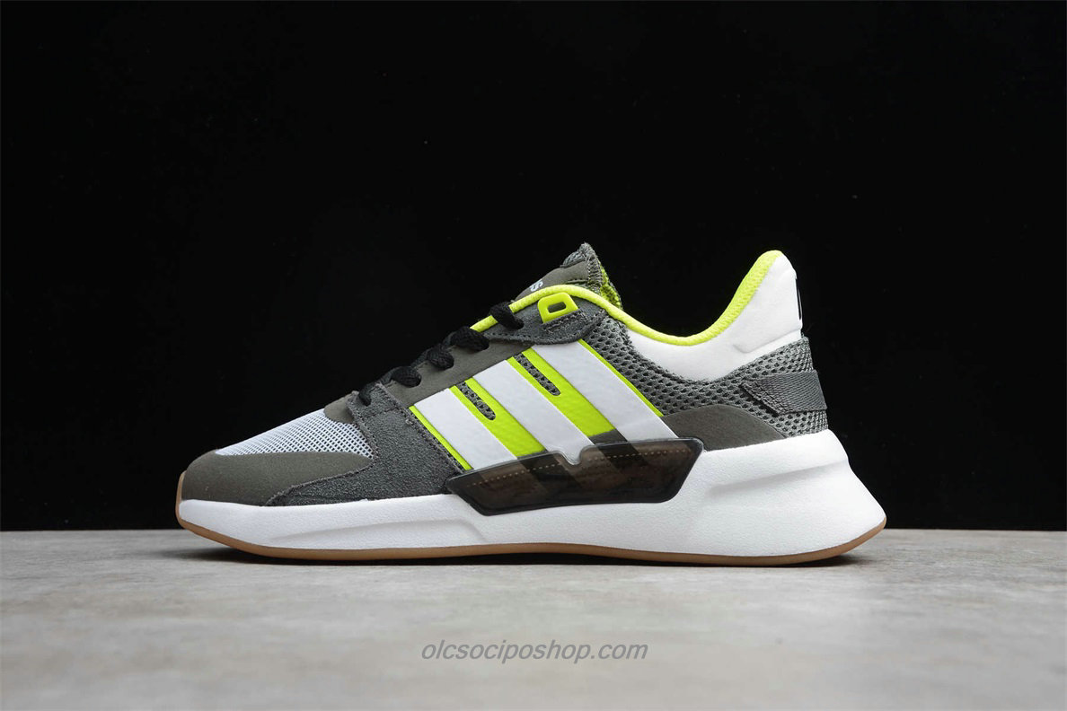 Adidas Run 90s Sötétszürke/Fehér/Zöld Cipők (EF0586)