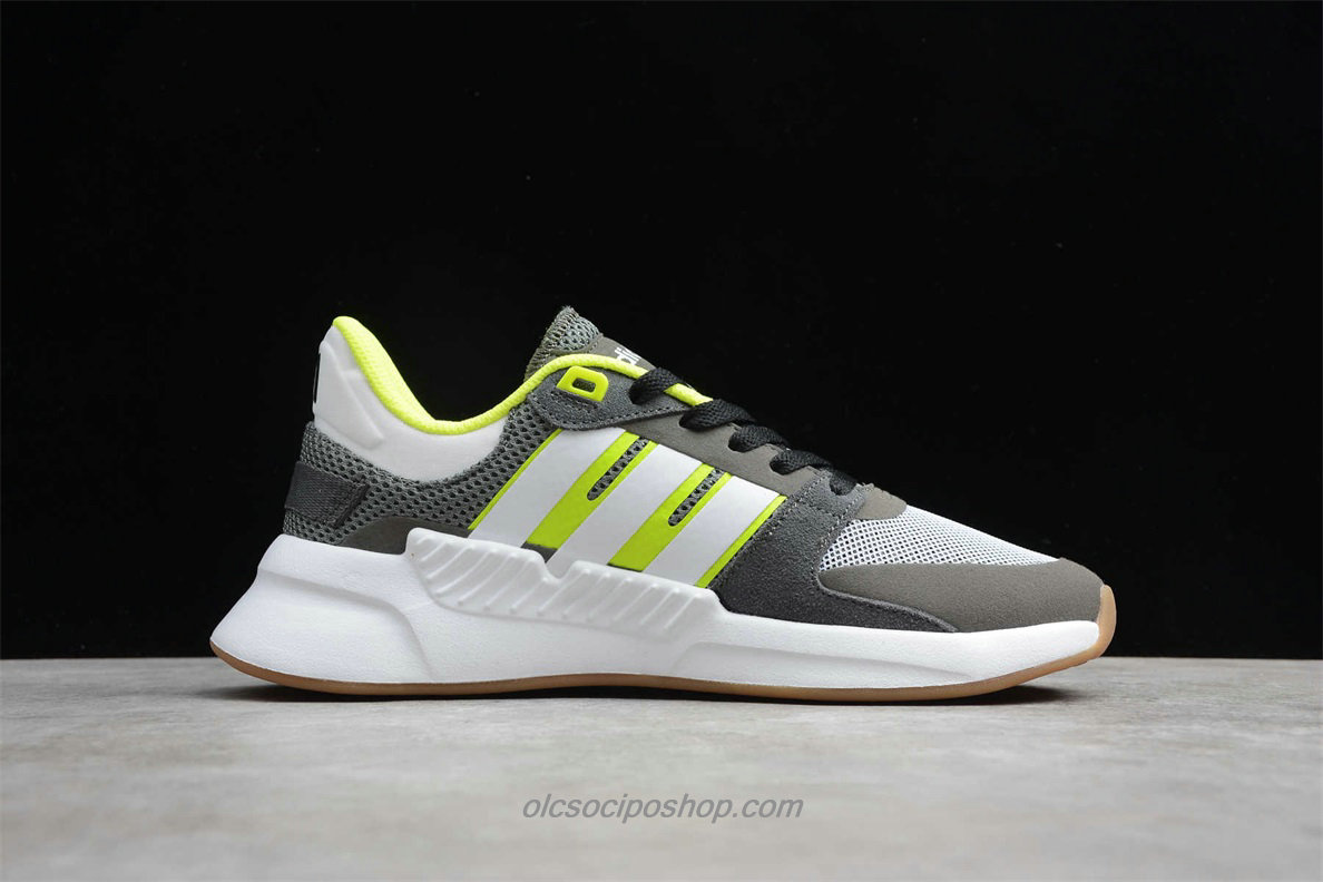 Adidas Run 90s Sötétszürke/Fehér/Zöld Cipők (EF0586)