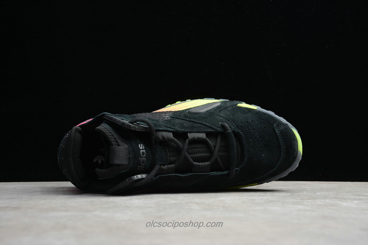 Férfi Adidas Streetball Fekete/Zöld/Rózsaszín Cipők (EF1906)